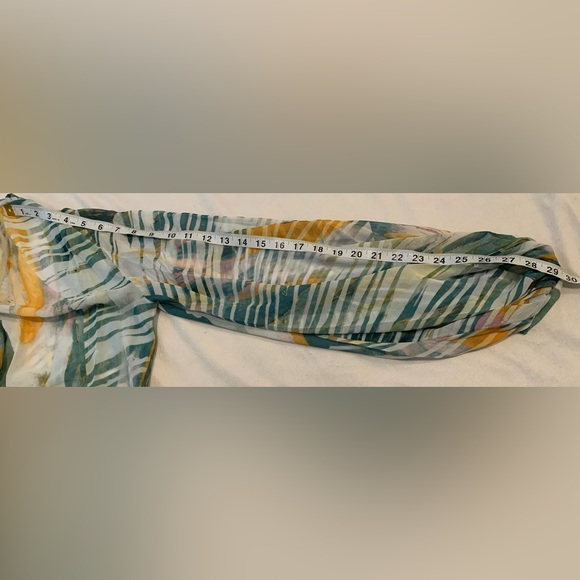 NWT Andrea Iyamah Sade Cover Up Chiffon Maxi Dress Size S/M (US 6-10) Blue/Gold - Picture 12 of 16